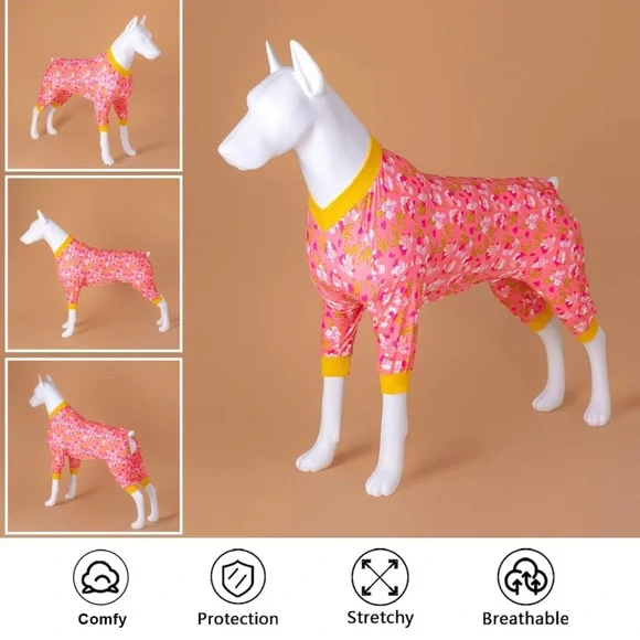 LovinPet Dog Onesies for Medium Dogs, Post Operative Protection Dog Pajamas, XXL - Picture 3 of 6